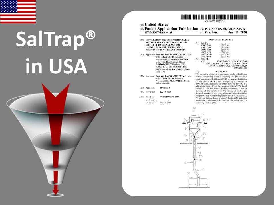 SalTraP patent application publication in USA